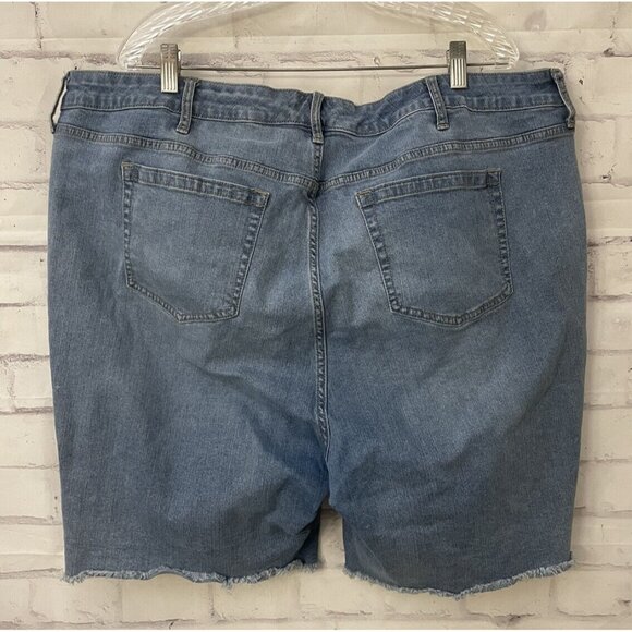 TORRID Cut Off  Blue Jean Shorts Button Fly Size 24 Stretch - Picture 2 of 9